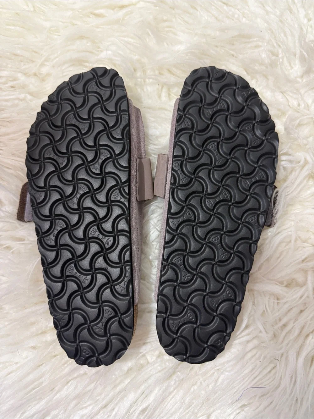 RARE Birkenstock Kyoto Nubuck Lavender Suede Slide Sandals 38 or 7.5 - Picture 9 of 9